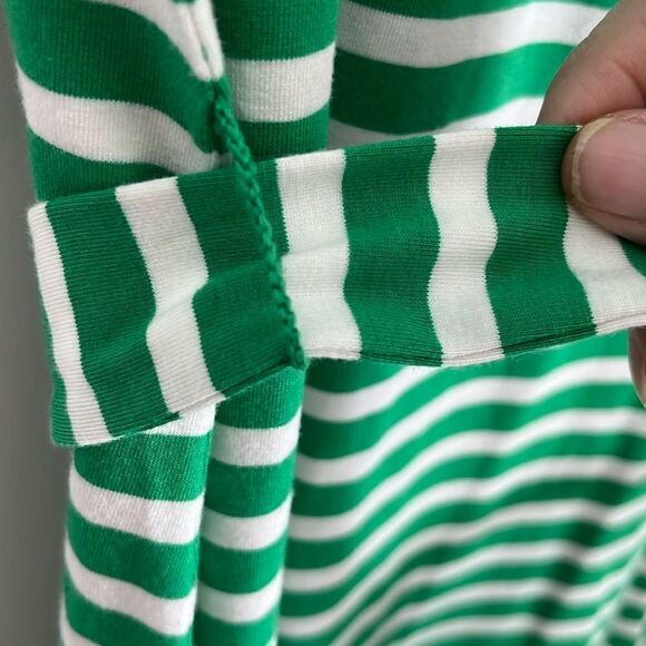 Talbots Green and White Striped Button Shoulder NWOT Sash Belt - Picture 3 of 9